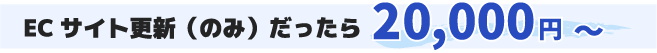 ホームページ更新のみだったら22,000円(税込)